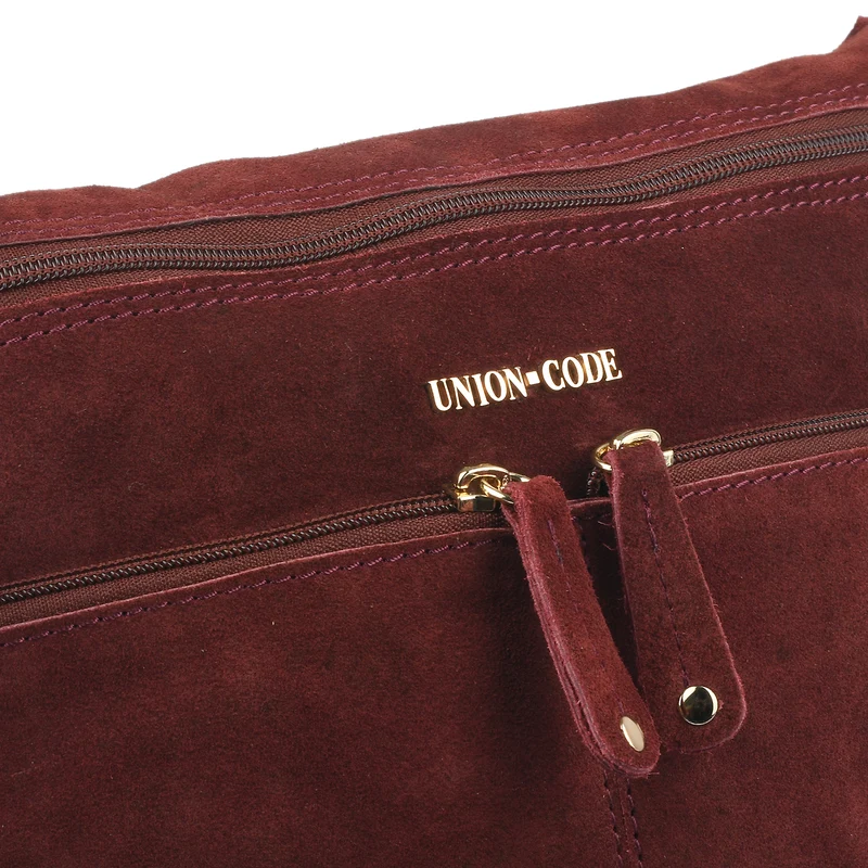 Crossbody Tasche aus 100% echtem Leder, Größe 33x3,8x25,4 cm, Weinrot