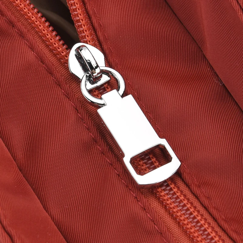 Elegante Signature Handtasche, edles Nylon Design mit 3 Reißverschluss Taschen und 2 offenen Außentaschen, ca. 30 x 30 x 10 cm, Gold