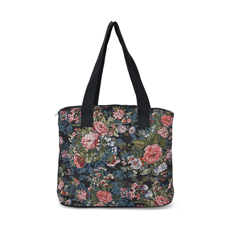 Vielseitige Tragetasche mit Teddybär-Muster, Weiches Polyester, praktische Fächer und sichere Reißverschlussöffnung, 38x13x33?cm