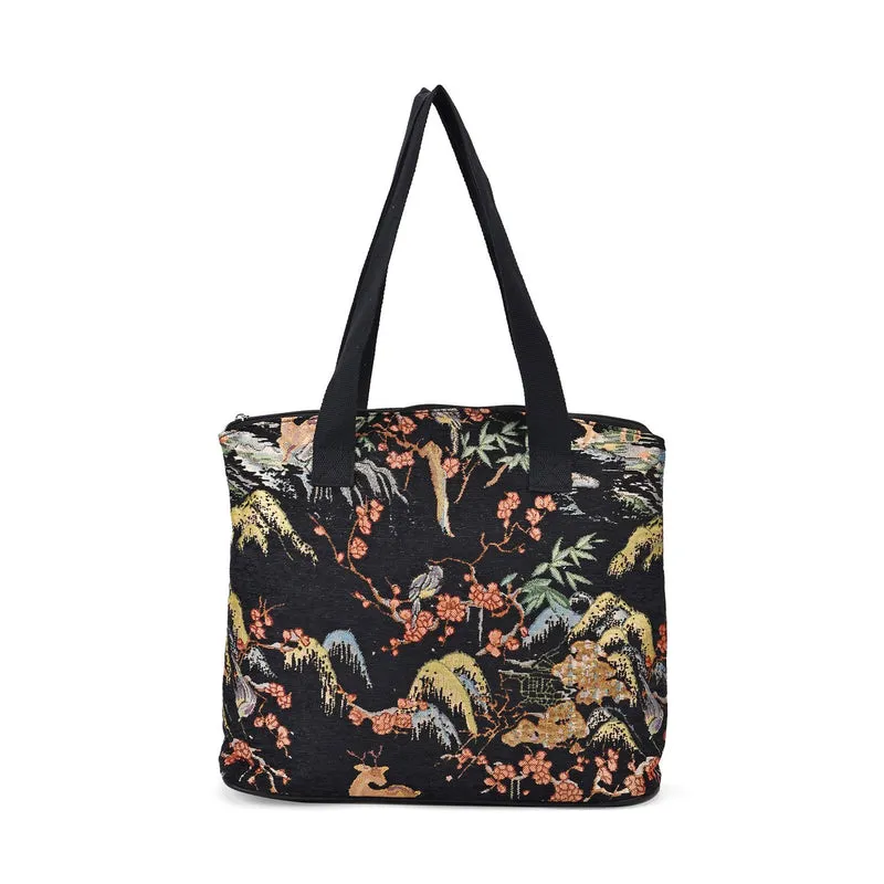 Vielseitige Tragetasche mit Teddybär-Muster, Weiches Polyester, praktische Fächer und sichere Reißverschlussöffnung, 38x13x33?cm
