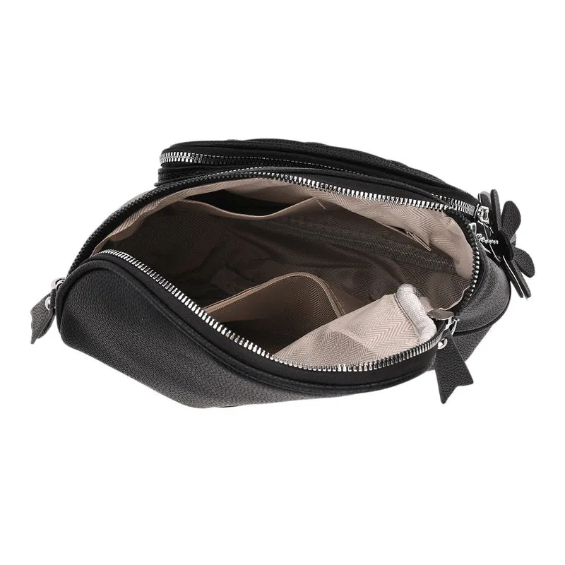 Crossbody-Bag im Steppdesign, 22x8x19 cm, Petrol