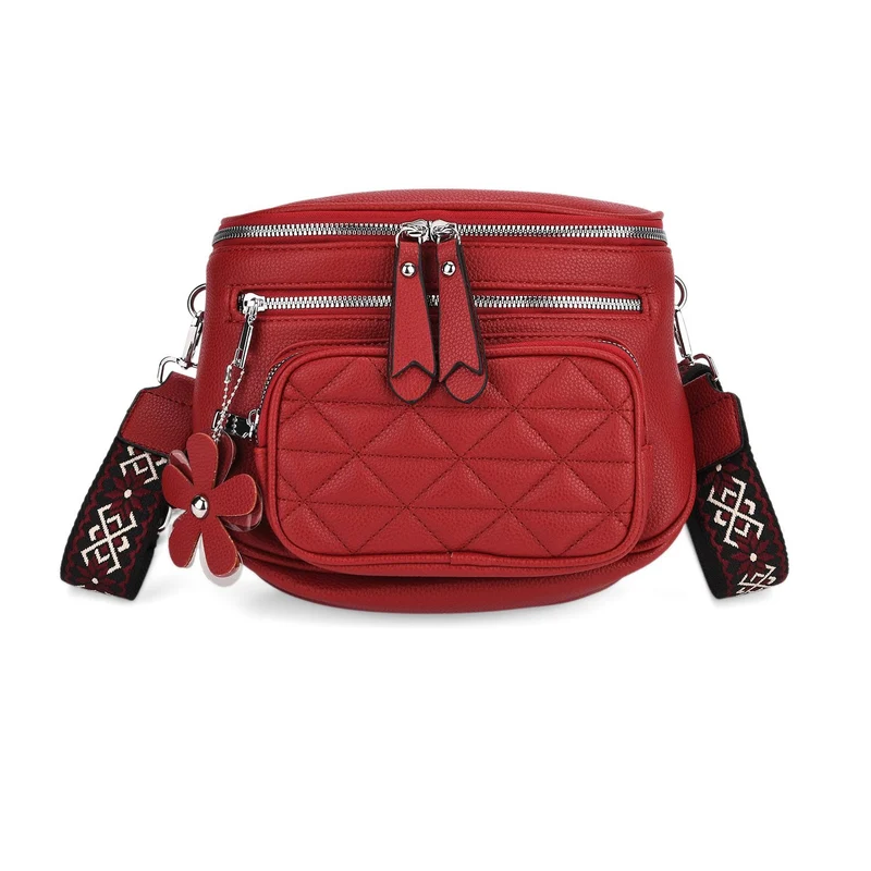 Crossbody-Bag im Steppdesign, 22x8x19 cm, Petrol