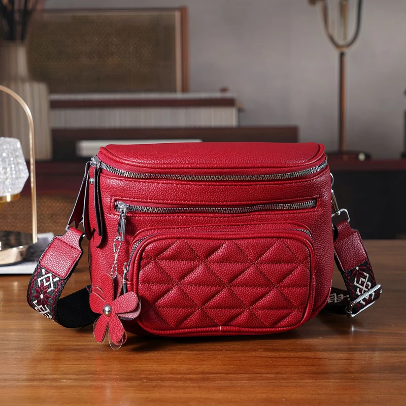 Crossbody-Bag im Steppdesign, 22x8x19 cm, Petrol