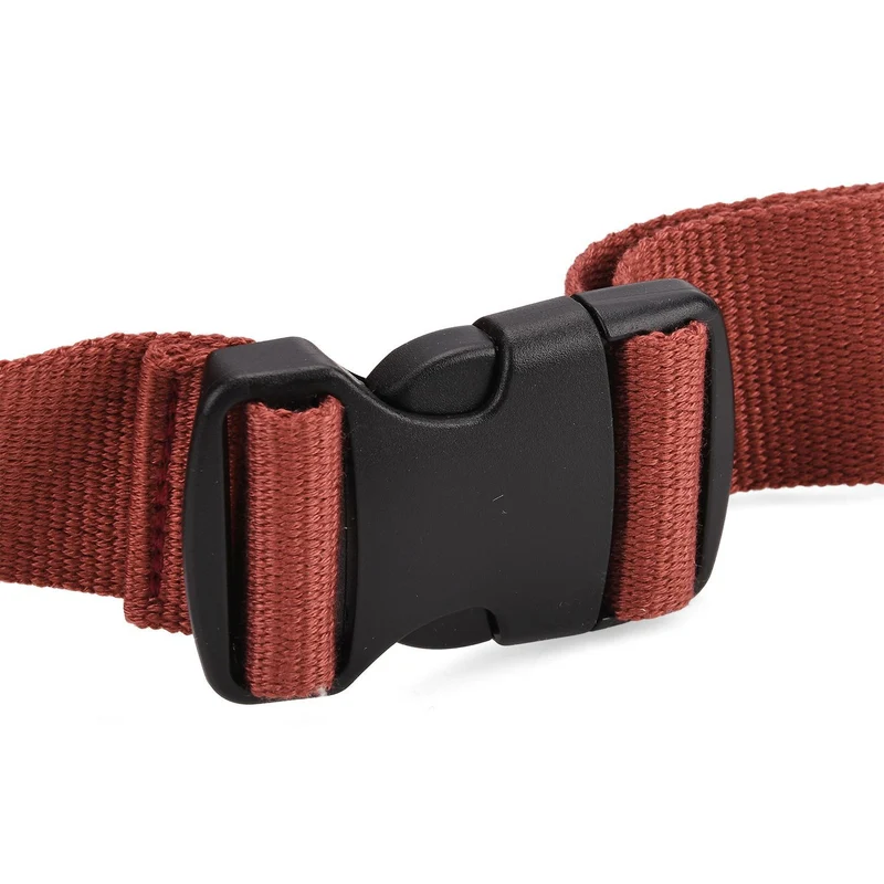 Nylon-Gürteltasche mit Hauptfach und Innentasche, verstellbarer Hüftgurt und Schnellverschluss, 19x12x6 cm, Rot