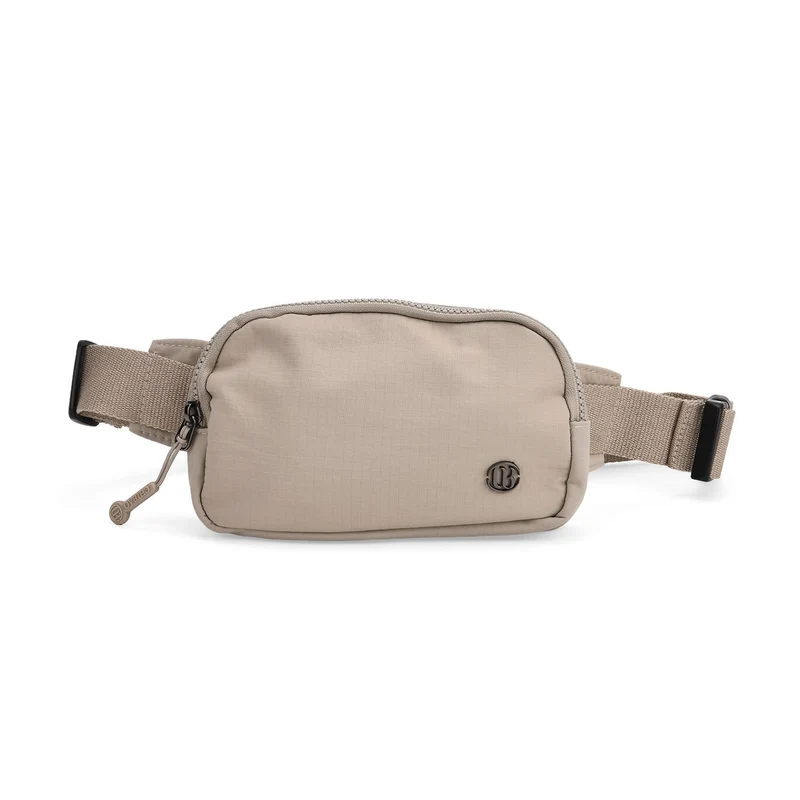 Nylon-Gürteltasche mit Hauptfach und Innentasche, verstellbarer Hüftgurt und Schnellverschluss, 19x12x6 cm, Rot