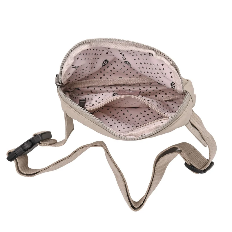 Nylon-Gürteltasche mit Hauptfach und Innentasche, verstellbarer Hüftgurt und Schnellverschluss, 19x12x6 cm, Rot