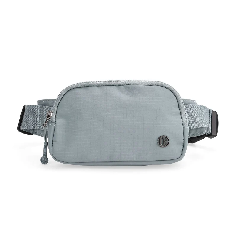 Nylon-Gürteltasche mit Hauptfach und Innentasche, verstellbarer Hüftgurt und Schnellverschluss, 19x12x6 cm, Rot