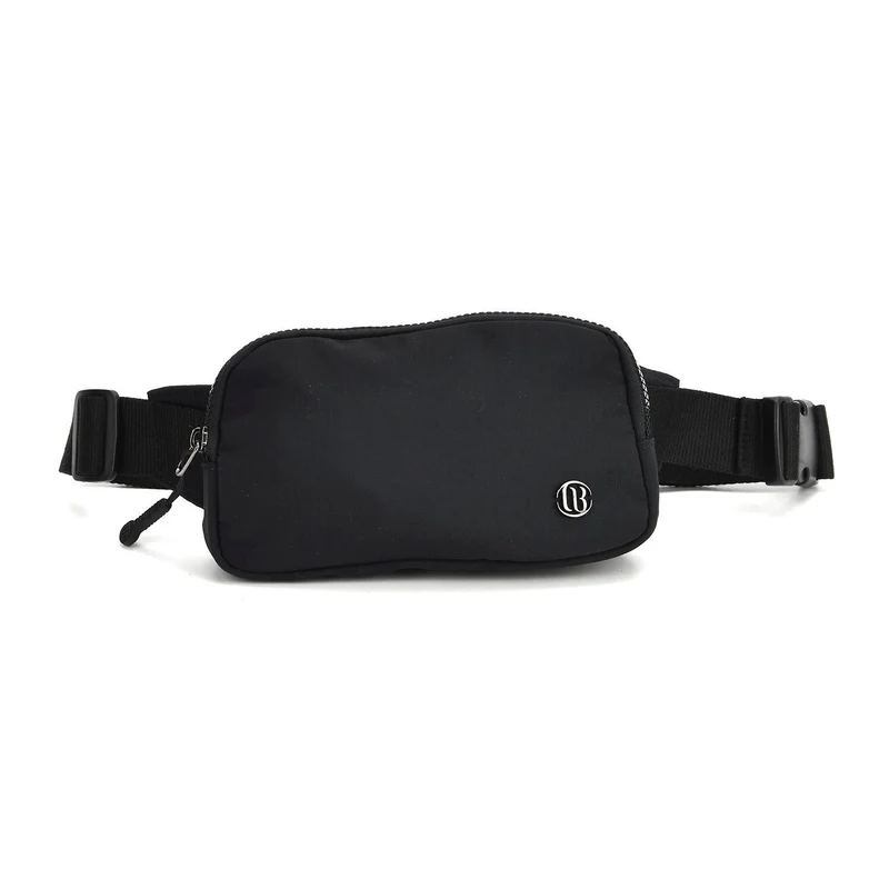 Nylon-Gürteltasche mit Hauptfach und Innentasche, verstellbarer Hüftgurt und Schnellverschluss, 19x12x6 cm, Rot