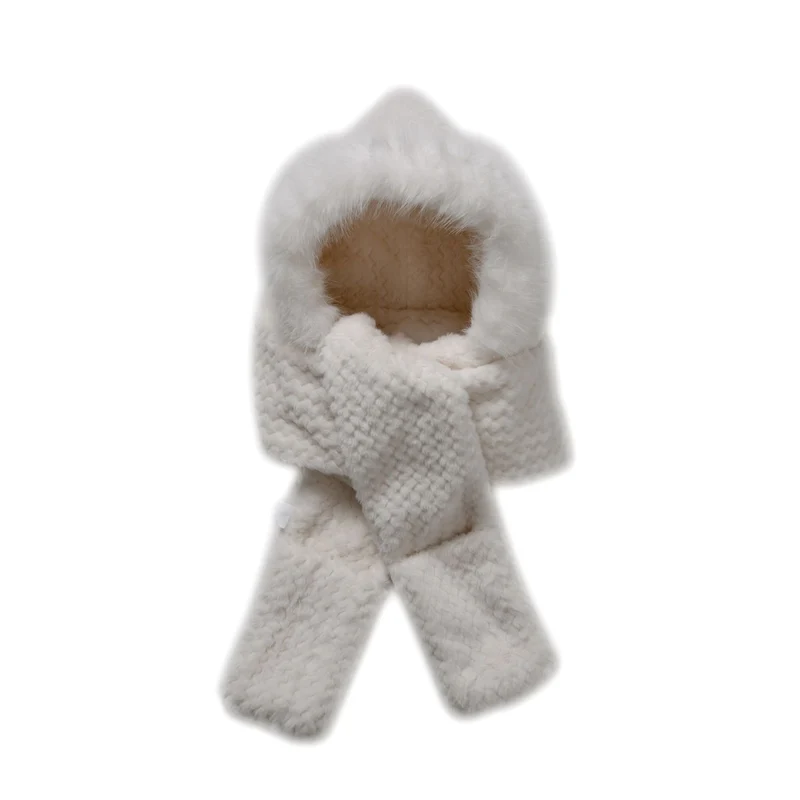 Plüsch Hut-und-Schal-Set, Winddicht und Kuschelig, braun