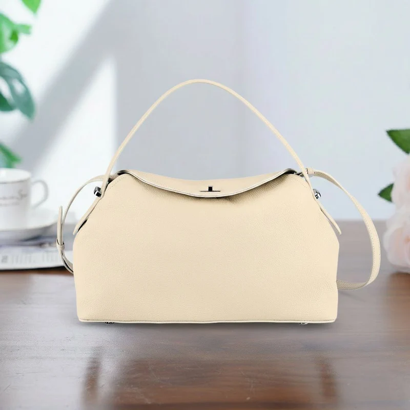 Echtleder Umhängetasche 32 x 19 x 11 cm Khaki