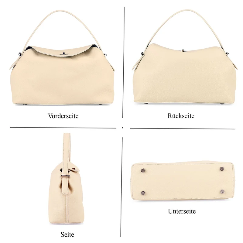 Echtleder Umhängetasche 32 x 19 x 11 cm Khaki
