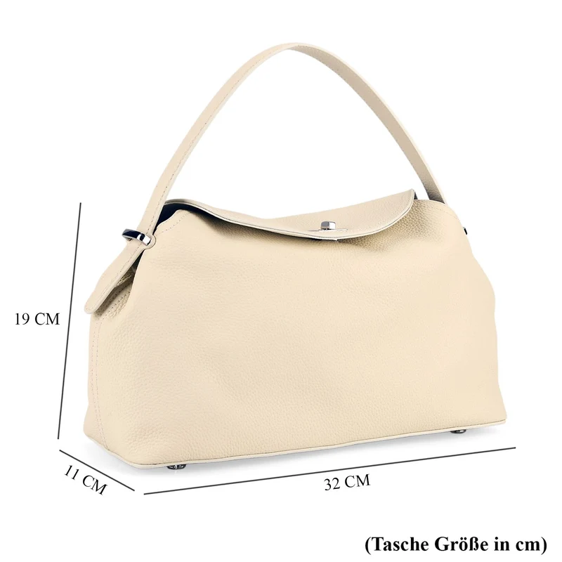 Echtleder Umhängetasche 32 x 19 x 11 cm Khaki