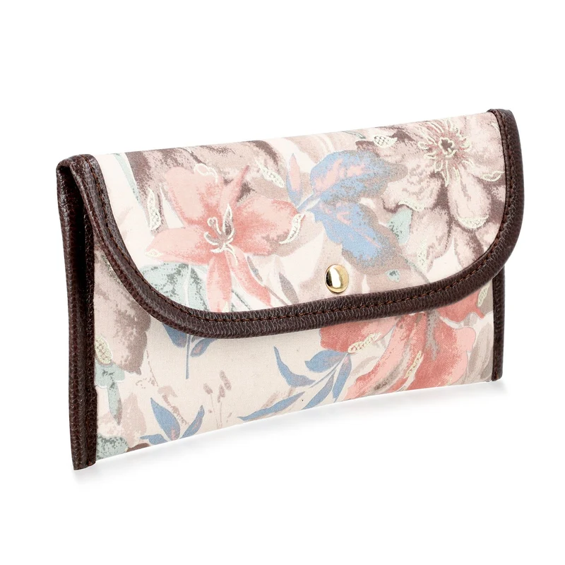 2er Set - Handtasche und Geldbörse, Baumwolle, Mehrfarbige Floral