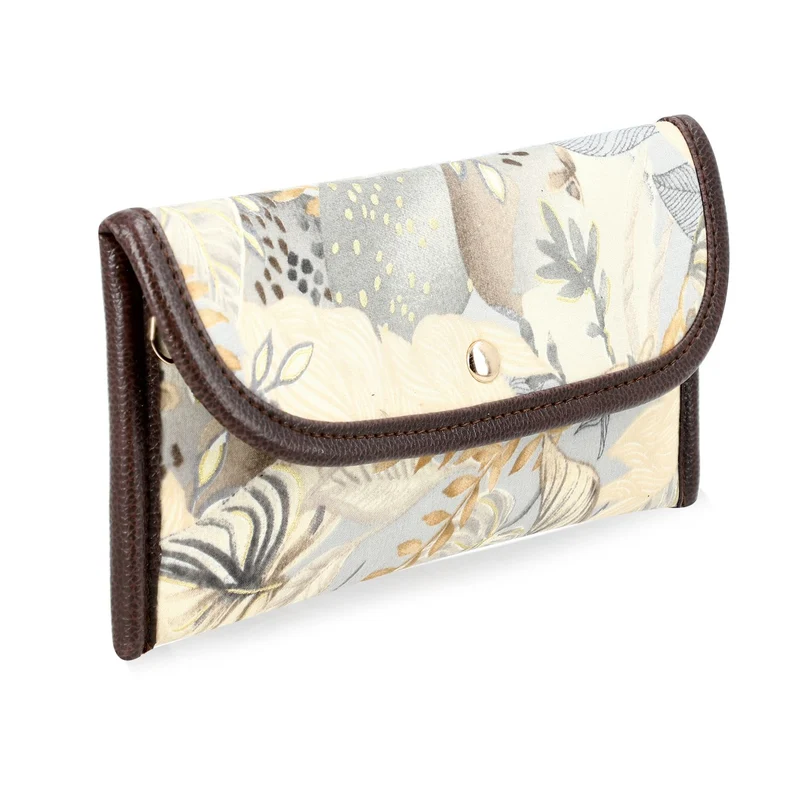 2er Set - Handtasche und Geldbörse, Baumwolle, Mehrfarbige Floral