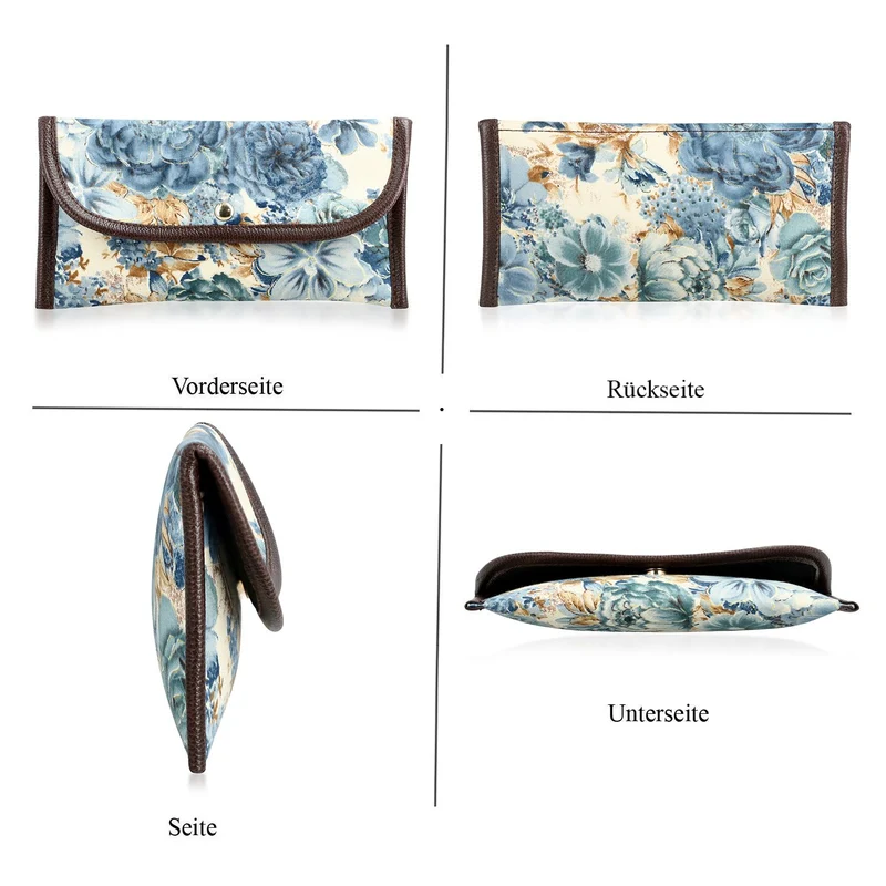 2er Set - Handtasche und Geldbörse, Baumwolle, Mehrfarbige Floral