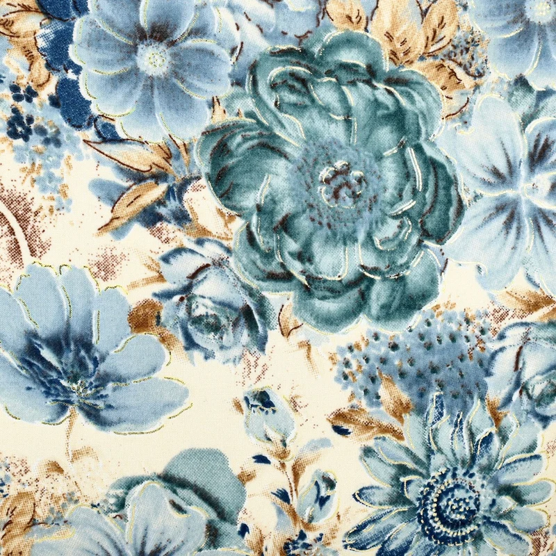 2er Set - Handtasche und Geldbörse, Baumwolle, Mehrfarbige Floral