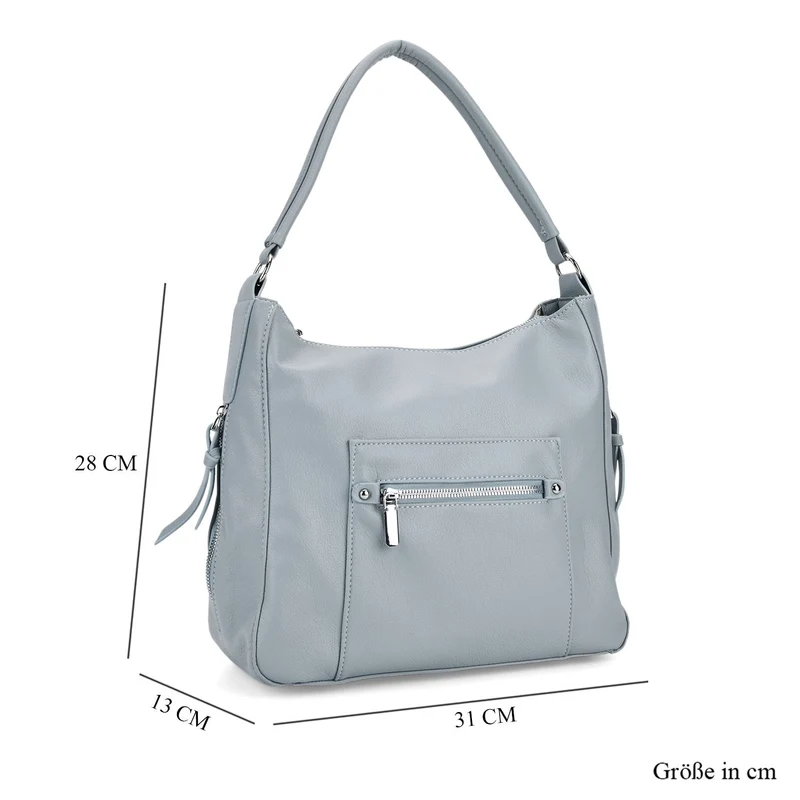 Crossbody-Tasche mit mehreren Reißverschlusstaschen, 31x13x28 cm, Khaki