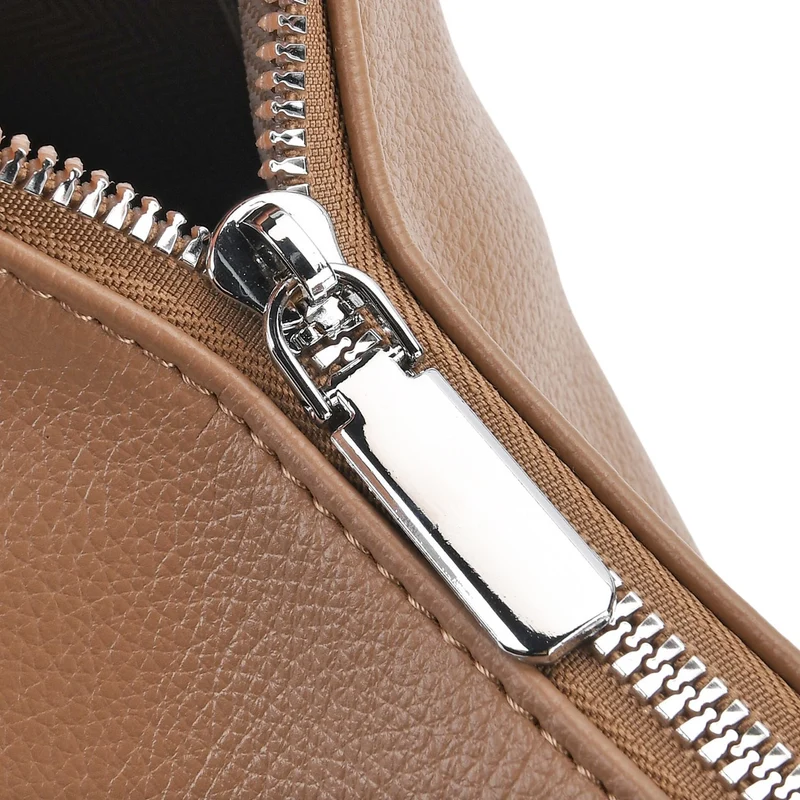 Crossbody-Tasche mit mehreren Reißverschlusstaschen, 31x13x28 cm, Khaki