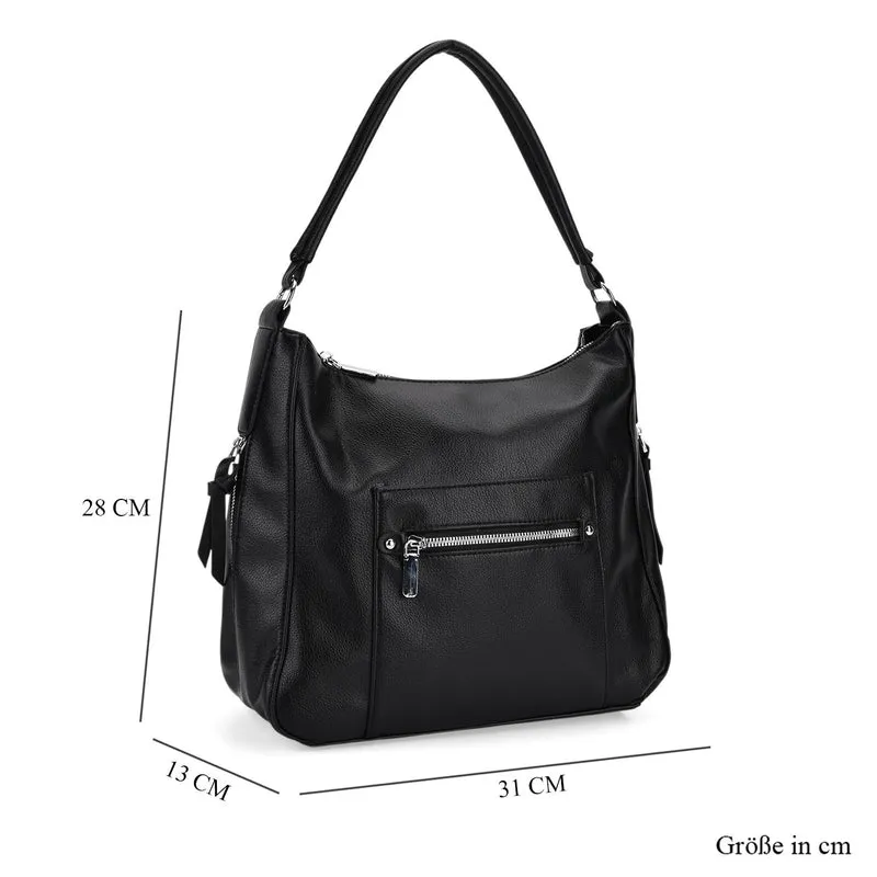 Crossbody-Tasche mit mehreren Reißverschlusstaschen, 31x13x28 cm, Khaki