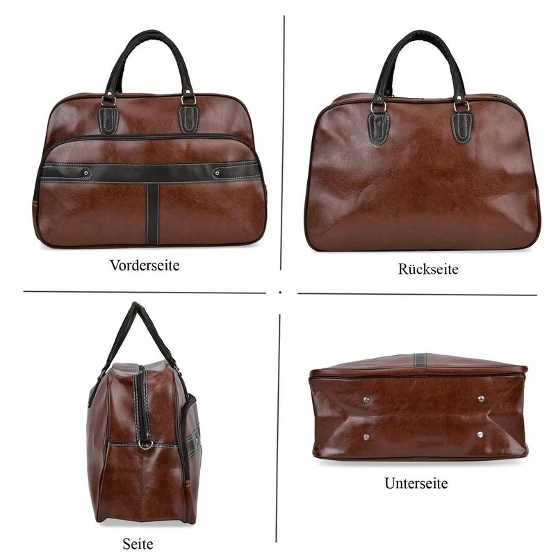 Stylische XL-Reisetasche - Vielseitige und elegante Tasche, 51x33x22cm, Schwarz