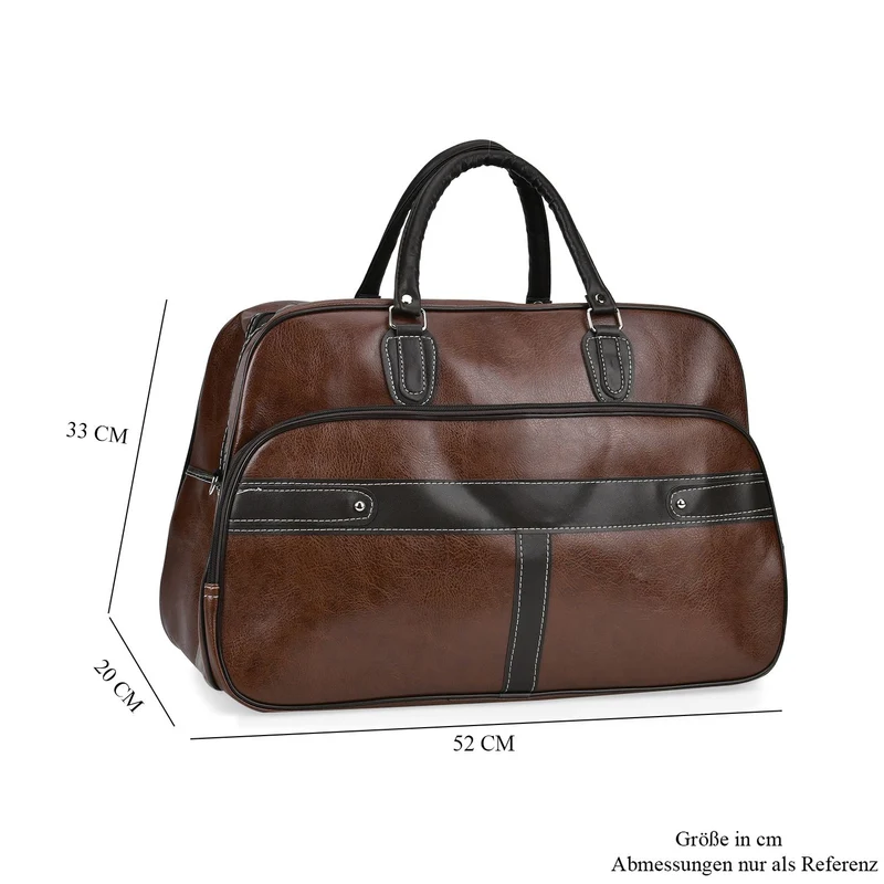 Stylische XL-Reisetasche - Vielseitige und elegante Tasche, 51x33x22cm, Schwarz