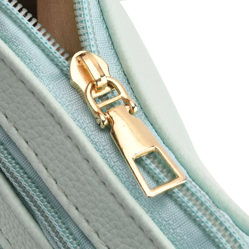 Crossbody-Tasche mit mehreren Fächern, 19x22?cm, Rot-Grau mit gemustertem Schultergurt, rot
