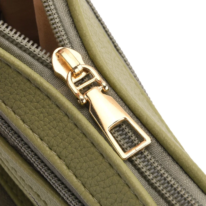 Crossbody-Tasche mit mehreren Fächern, 19x22?cm, Rot-Grau mit gemustertem Schultergurt, rot