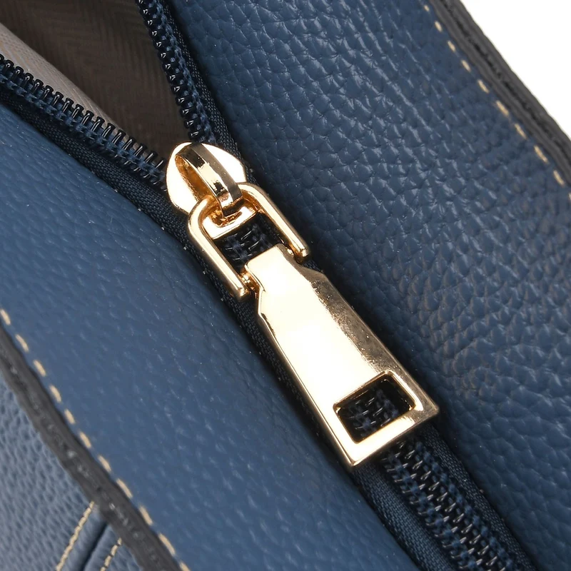 2er-Set Echtleder-Shopper, stilvolle Handtaschen mit passendem Reißverschluss-Etui, Bordeaux