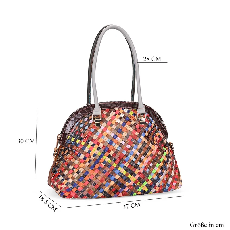 Chaos by Elsie - Multicolor Leder Tasche mit RFID-Schutz, Größe: 37x18,5x30cm