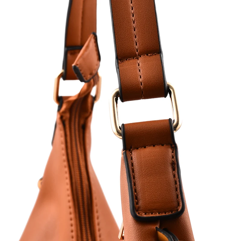 Hobo Tasche mit Schulterriemen 28x11x25 cm, Braun