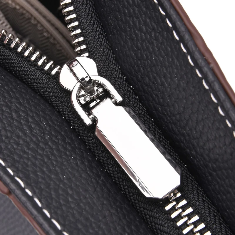Echtleder Modische, geräumige Kontrastfarbene Tasche mit Verschluss, Größe: 33x13x29 cm, Rot