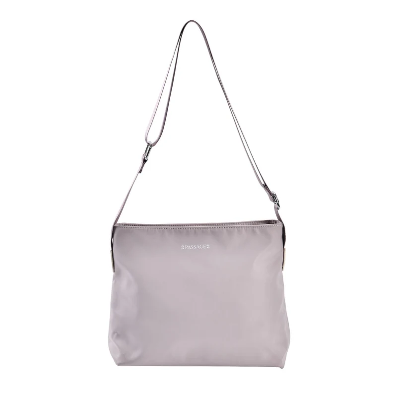 Sencillez - Crossbody Handtasche mit Nylonfutter und RFID Schutz, 112cm Schultergurt, 27x14.5x23 cm, Schwarz