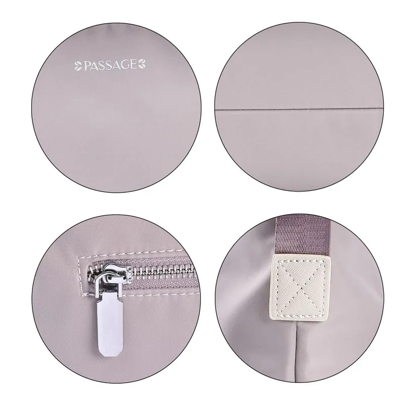 Sencillez - Crossbody Handtasche mit Nylonfutter und RFID Schutz, 112cm Schultergurt, 27x14.5x23 cm, Schwarz