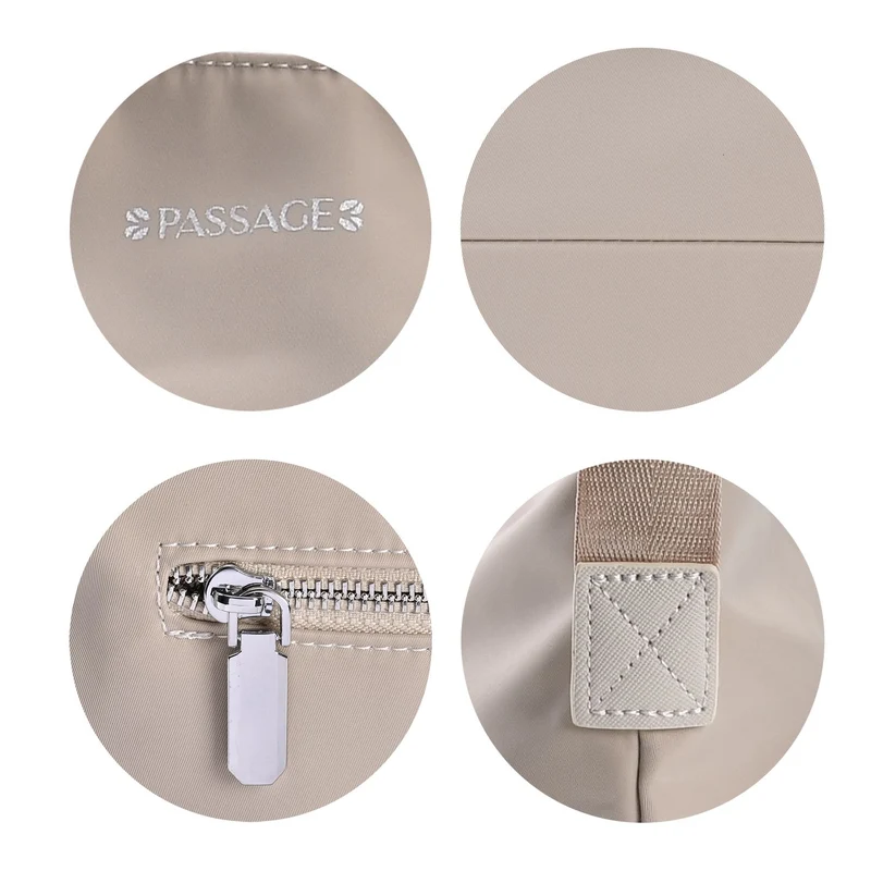 Sencillez - Crossbody Handtasche mit Nylonfutter und RFID Schutz, 112cm Schultergurt, 27x14.5x23 cm, Schwarz