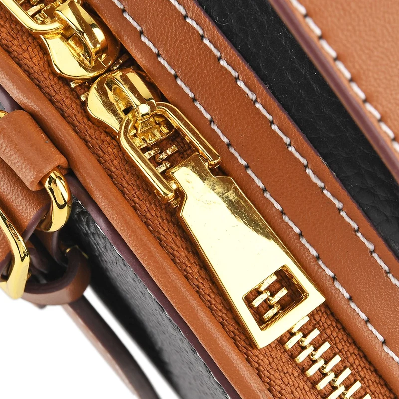 Echtleder Crossbody Tasche klassisches Design 11 x 8 x 16 cm oliv tan