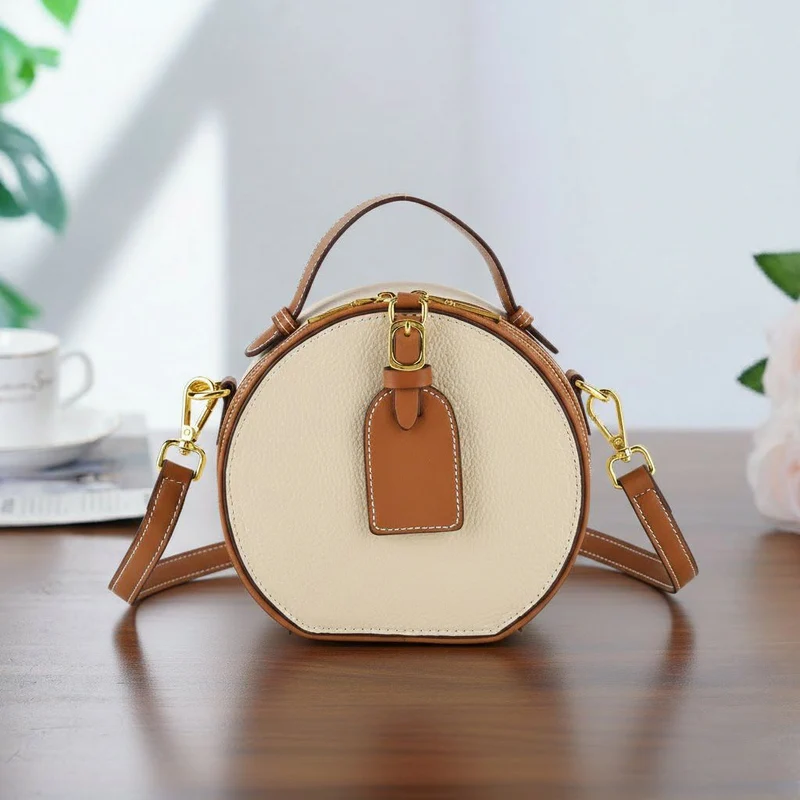 Echtleder Crossbody Tasche klassisches Design 11 x 8 x 16 cm oliv tan