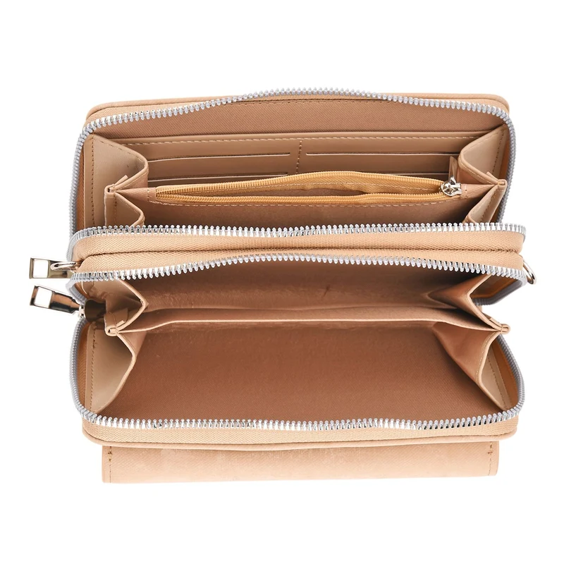 Crossbody-Tasche mit RFID-Schutz und Muster-Schulterriemen, 19x6x11 cm, Grün