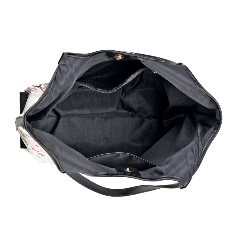 LA MAREY Signature Brokat Echtleder Schultertasche, 1 Außenfach und 2 Innenfächer, 34 x 35 x 11.5 cm, Hellblau