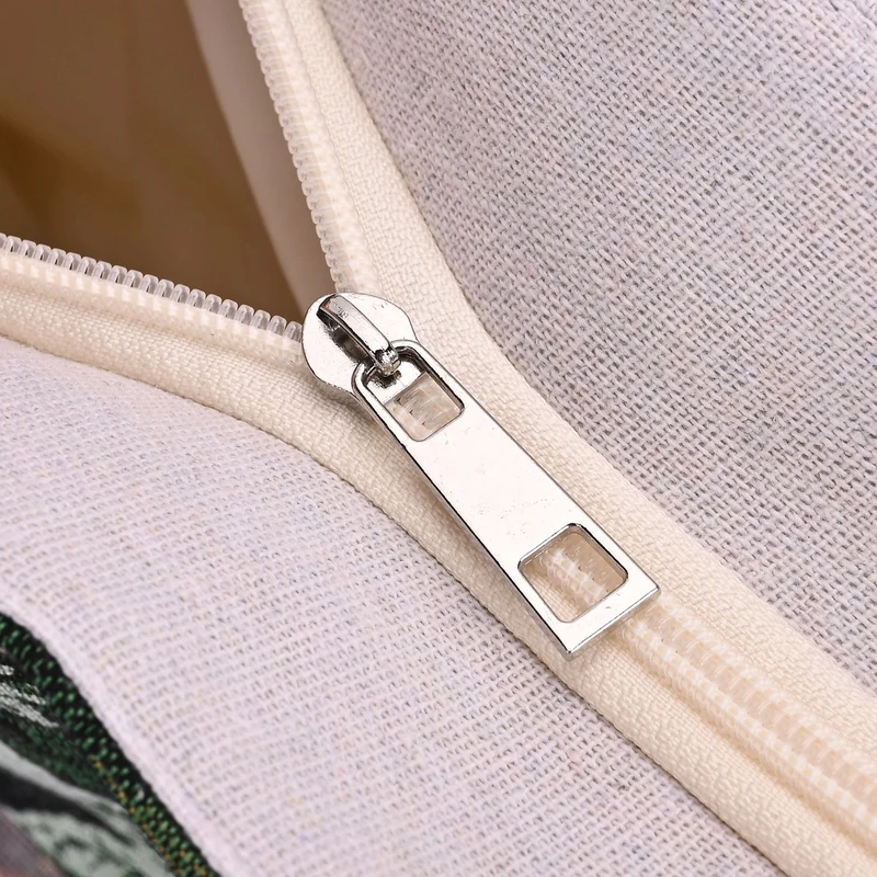 Gewebte Jutetasche mit buntem Blumenmuster, Maße: 42x34xx37cm, Beige