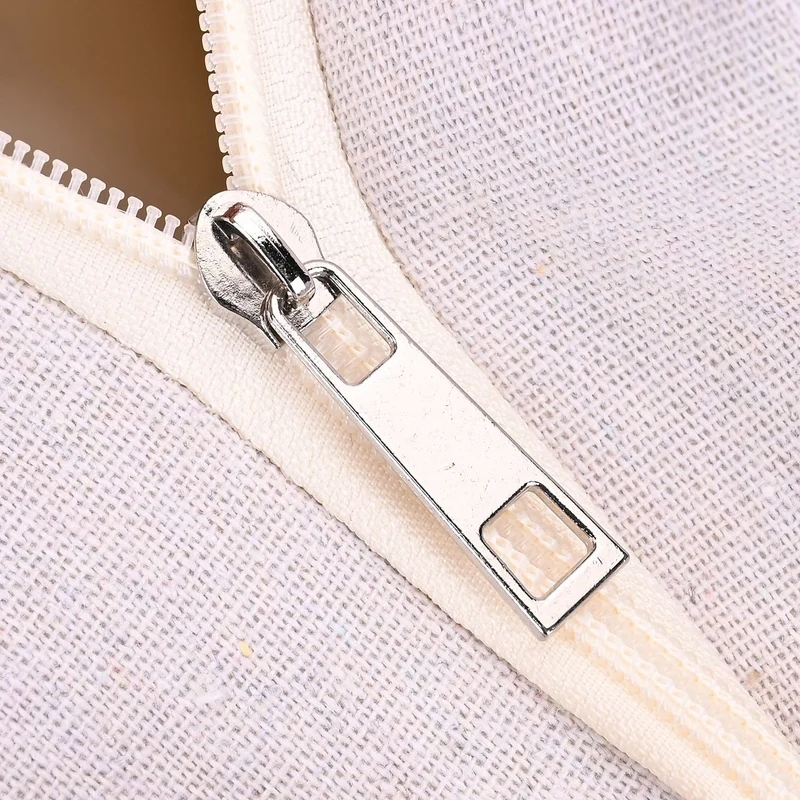Gewebte Jutetasche mit buntem Blumenmuster, Maße: 42x34xx37cm, Beige