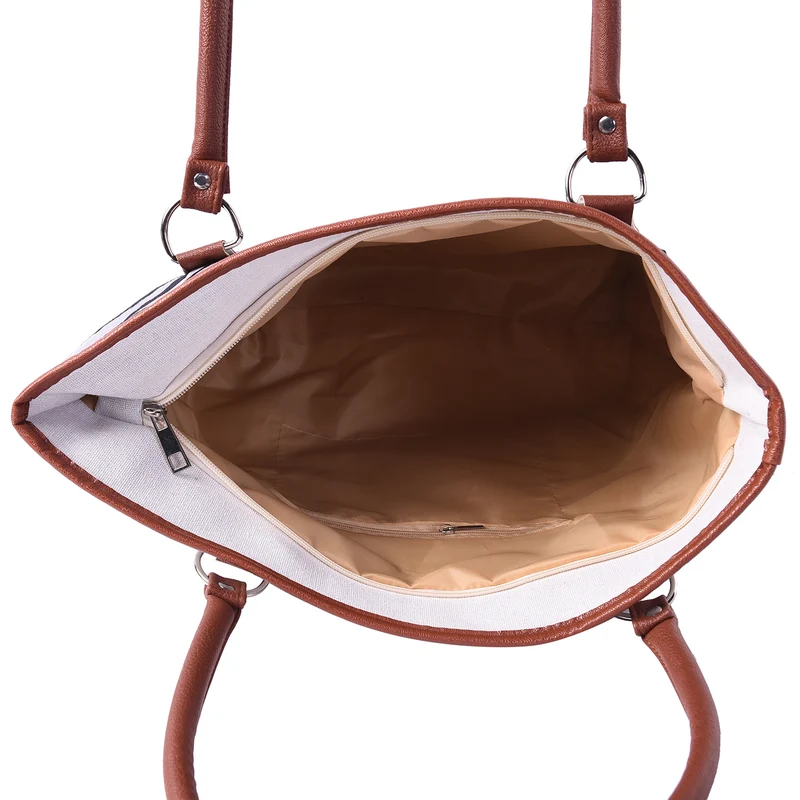 Klassische Handtasche mit Kunstleder-Griff, Leopardmuster
