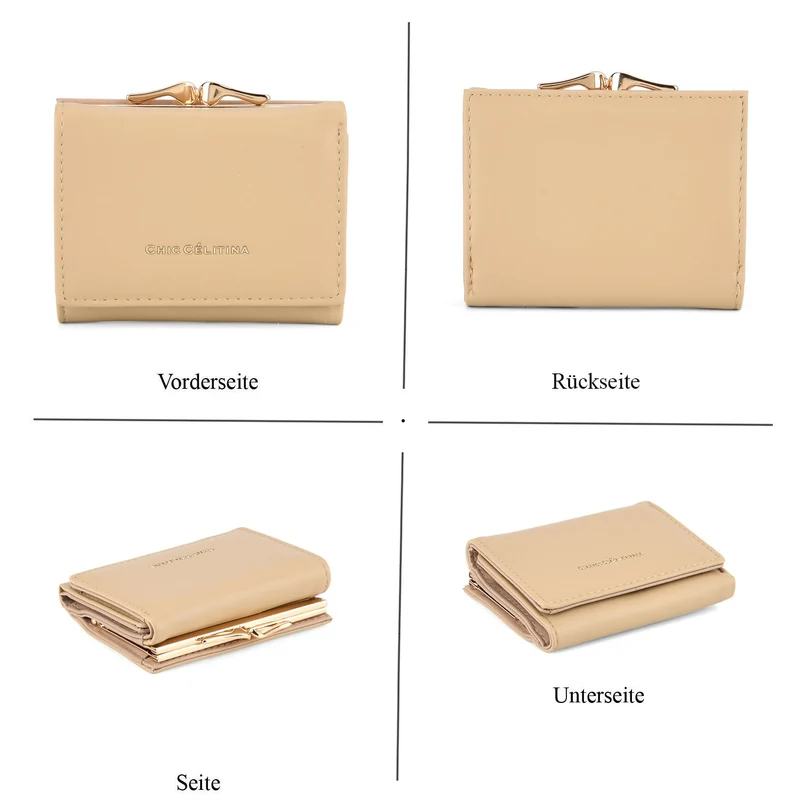 LA MAREY 2er Set Crossbody Tasche mit Geldbörse PU 22 x 23 x 9 cm Braun