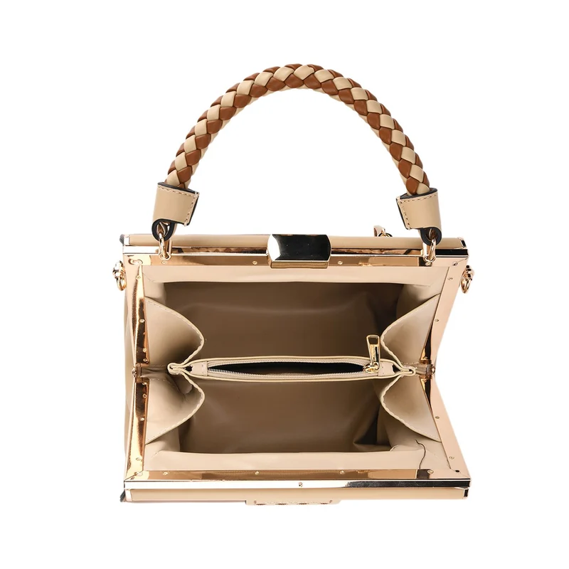 LA MAREY 2er Set Crossbody Tasche mit Geldbörse PU 22 x 23 x 9 cm Braun