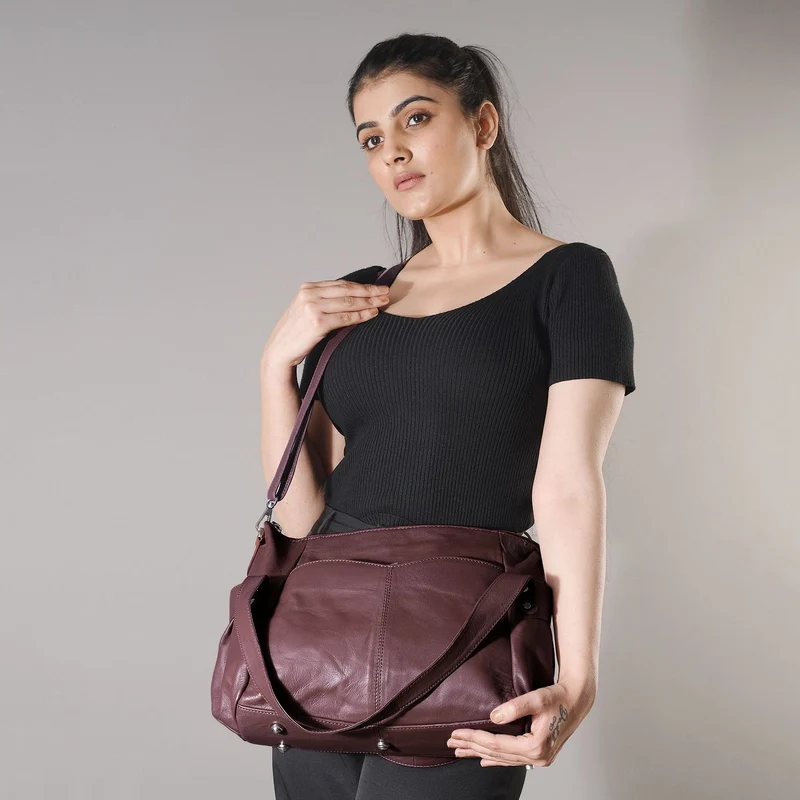 100% echte Leder Handtasche RFID Schutz, 43x28x7,5 cm, hellgrün