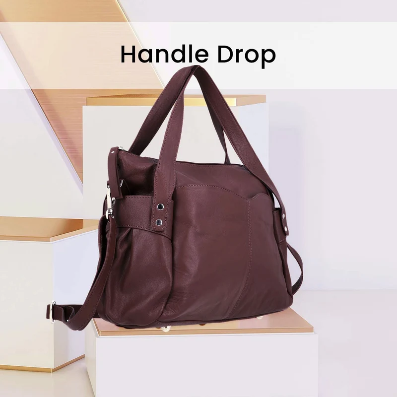 100% echte Leder Handtasche RFID Schutz, 43x28x7,5 cm, hellgrün