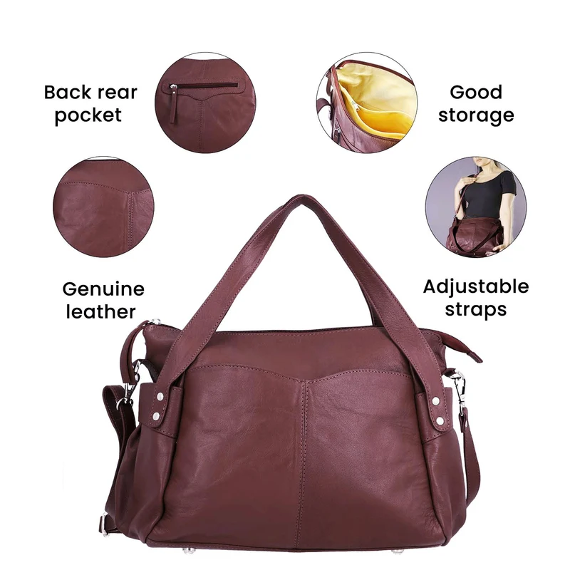 100% echte Leder Handtasche RFID Schutz, 43x28x7,5 cm, hellgrün