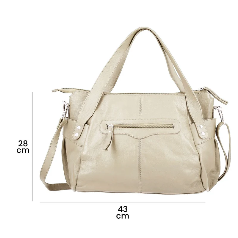 100% echte Leder Handtasche RFID Schutz, 43x28x7,5 cm, hellgrün
