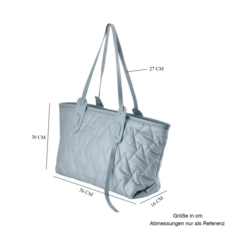 Geräumige & leichte Tote Bag mit Schultergurt, 56x30x16cm, Blau