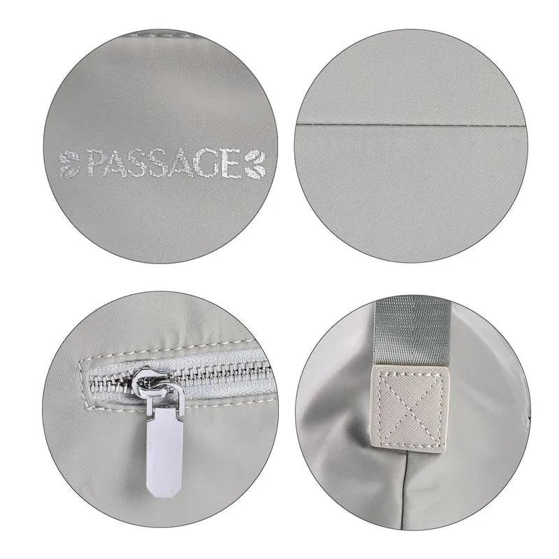 PASSAGE - Crossbody Handtasche mit Nylonfutter und RFID Schutz, 112cm Schultergurt, 27x14.5x23 cm, hell Grün