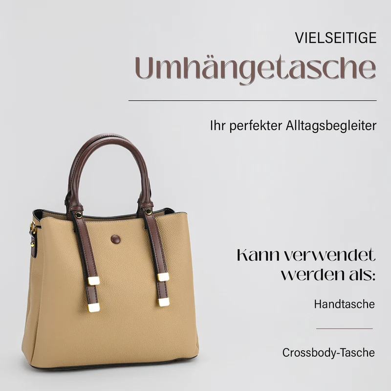 Echtes Leder - Vielseitige Tasche mit abnehmbarem Schulterriemen, 30x14x24 cm, Rosa